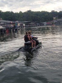 My nephew picked up his cousins on his jet ski. They live right down the cove!