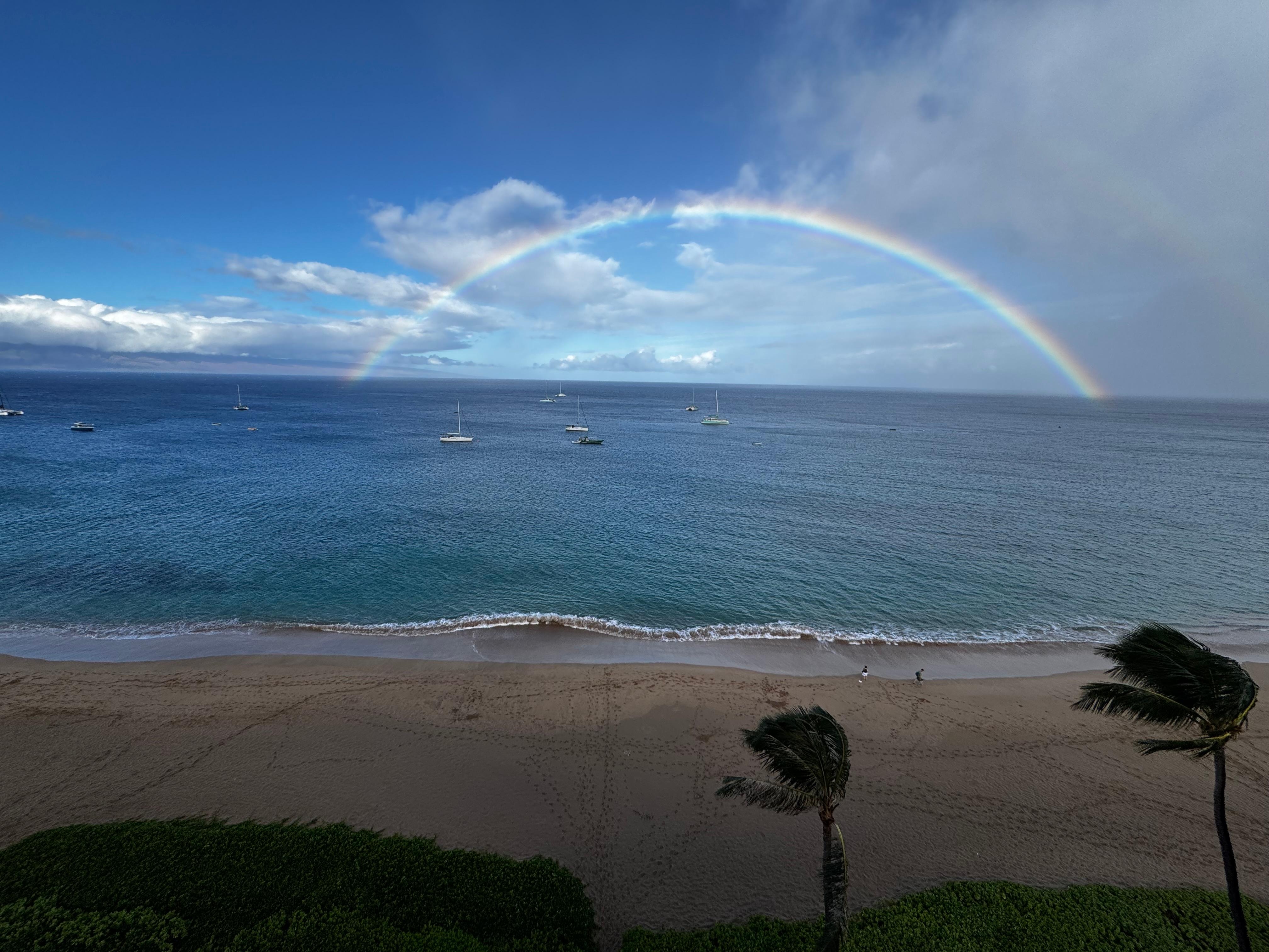 Full rainbow view from the balcony!