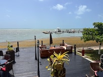 Beachside restaurant view