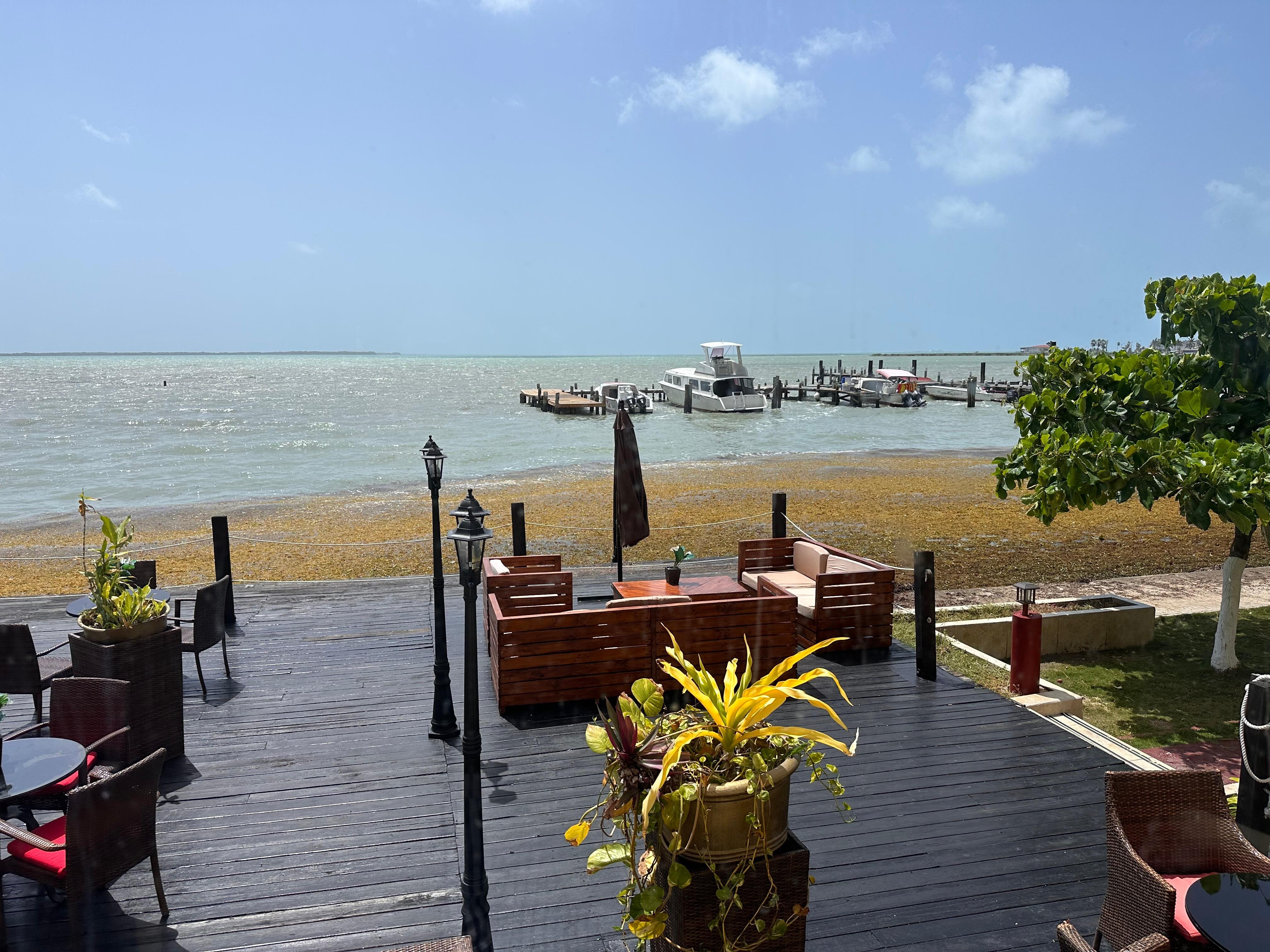 Beachside restaurant view