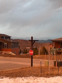 Evening view of the mountains from the mountain house.