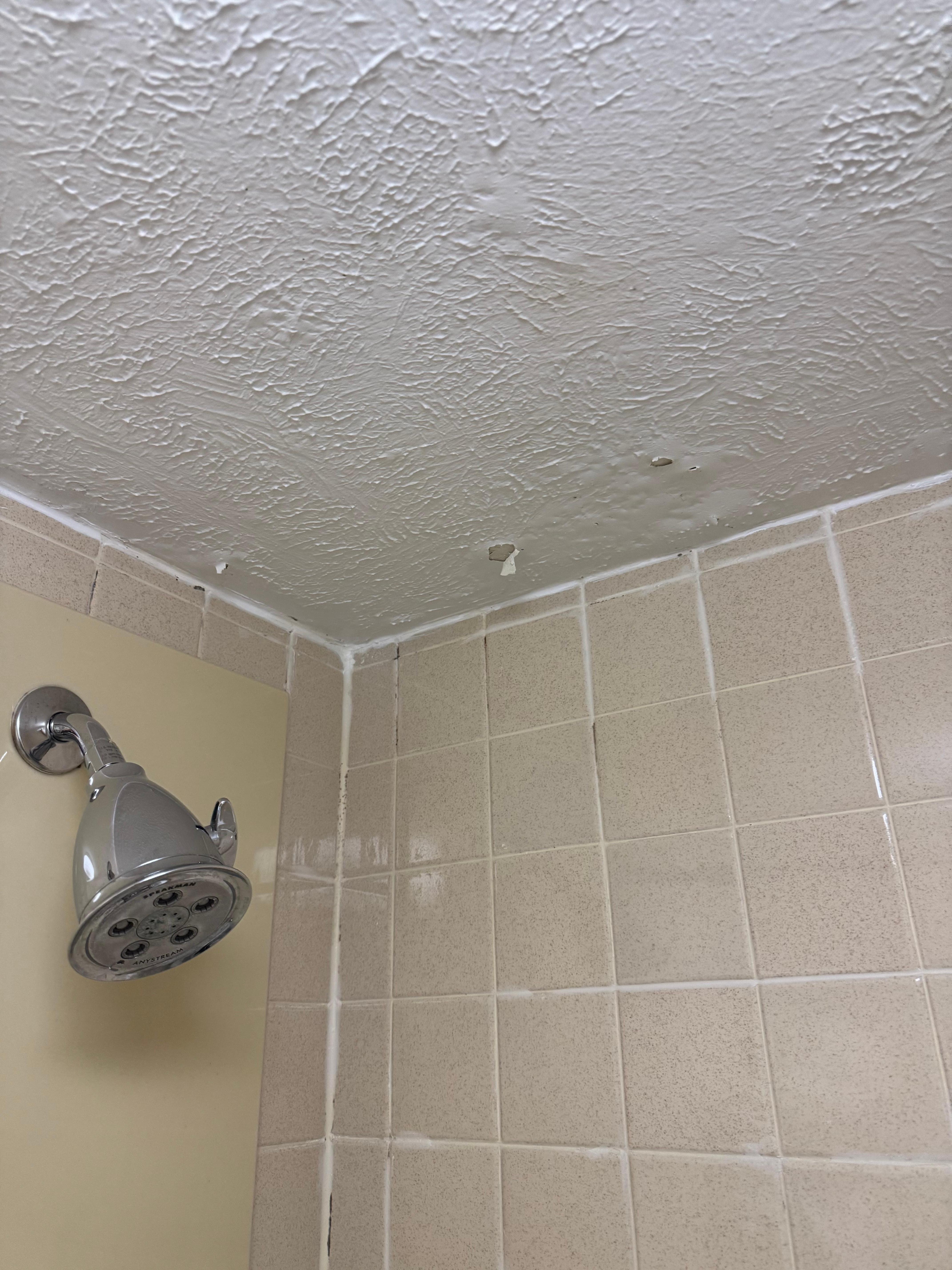 Peeling paint on ceiling