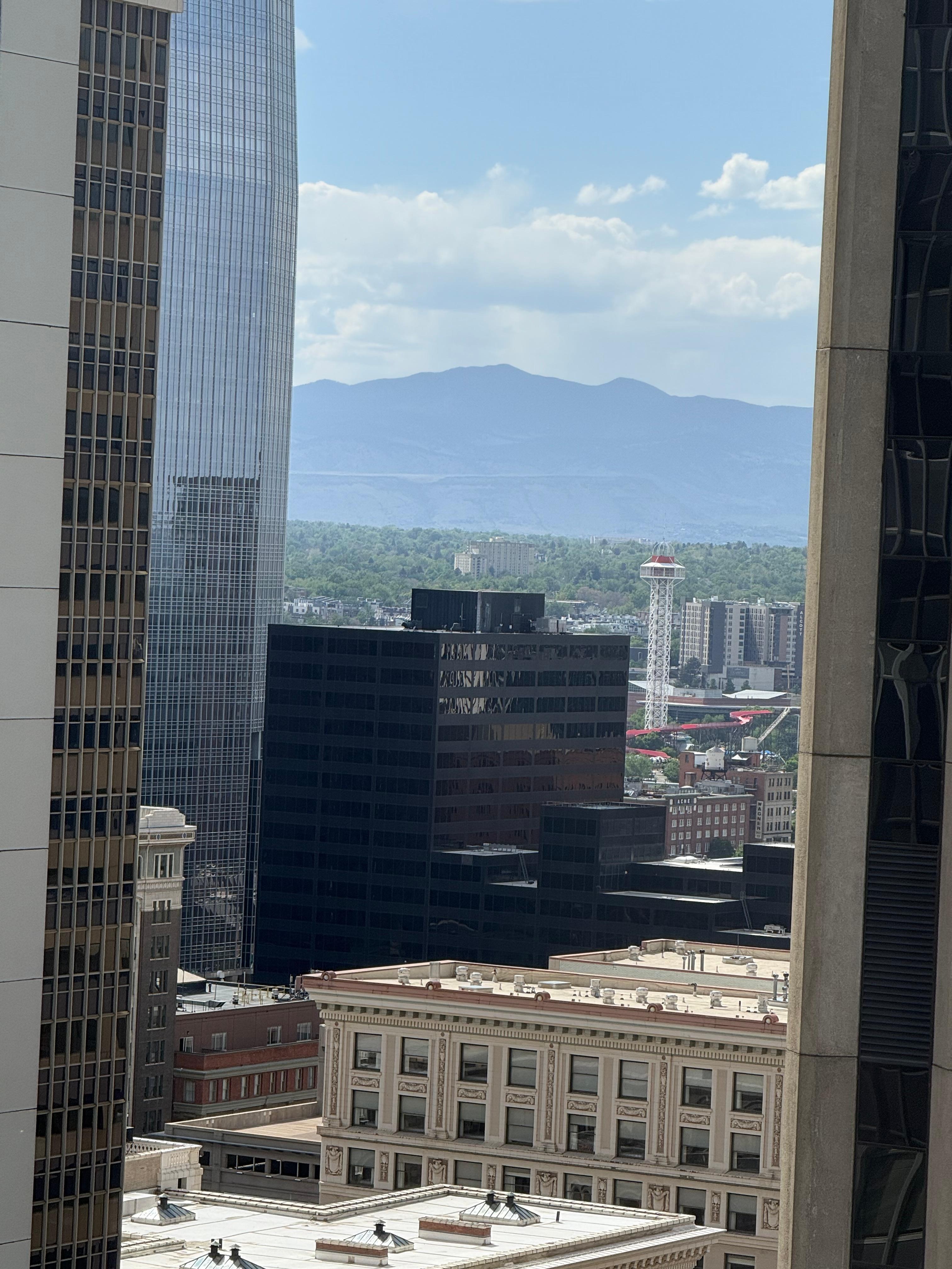 My view from my room on the 25th floor.