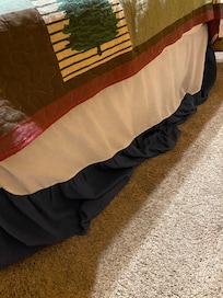 Bed skirts were too big but sheets were clean.