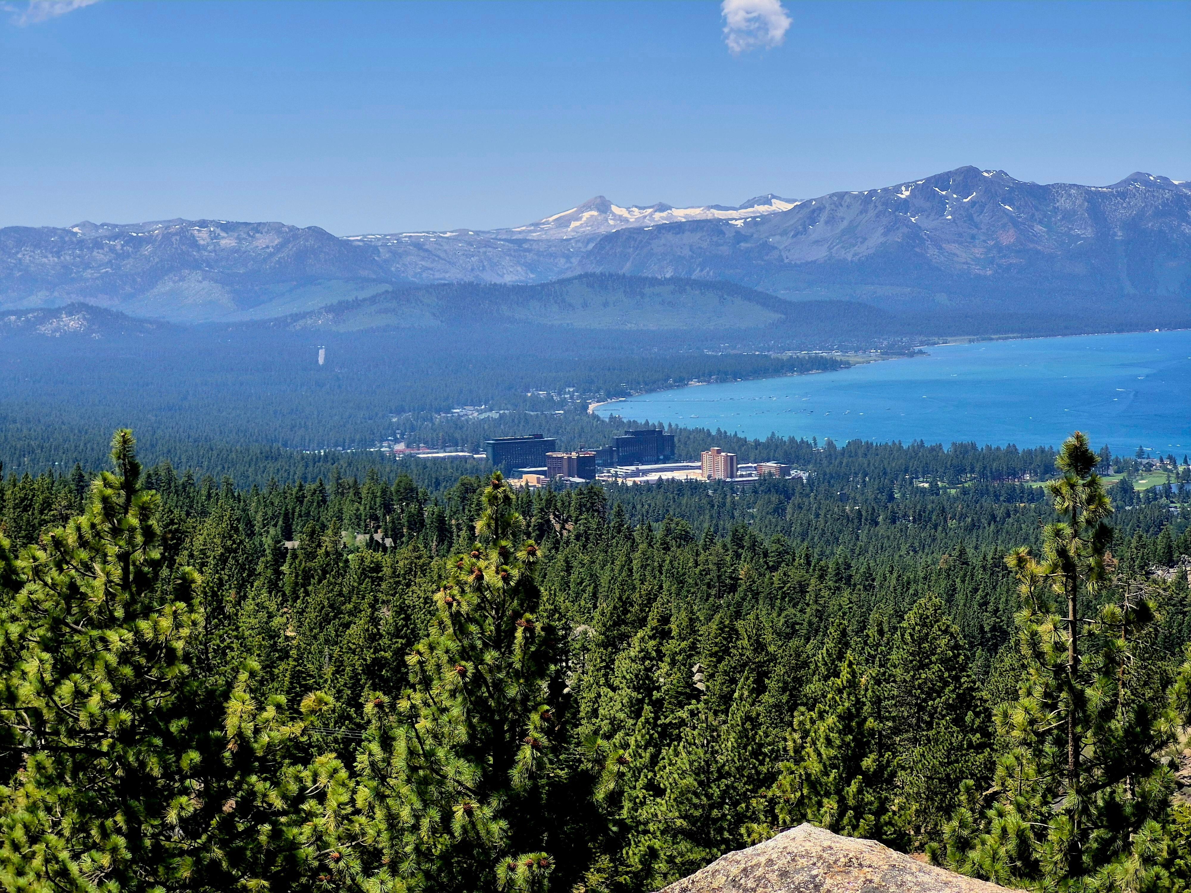 Vista on Lake Tahoe Rim Trail, a 1.1 mile hike from cabin