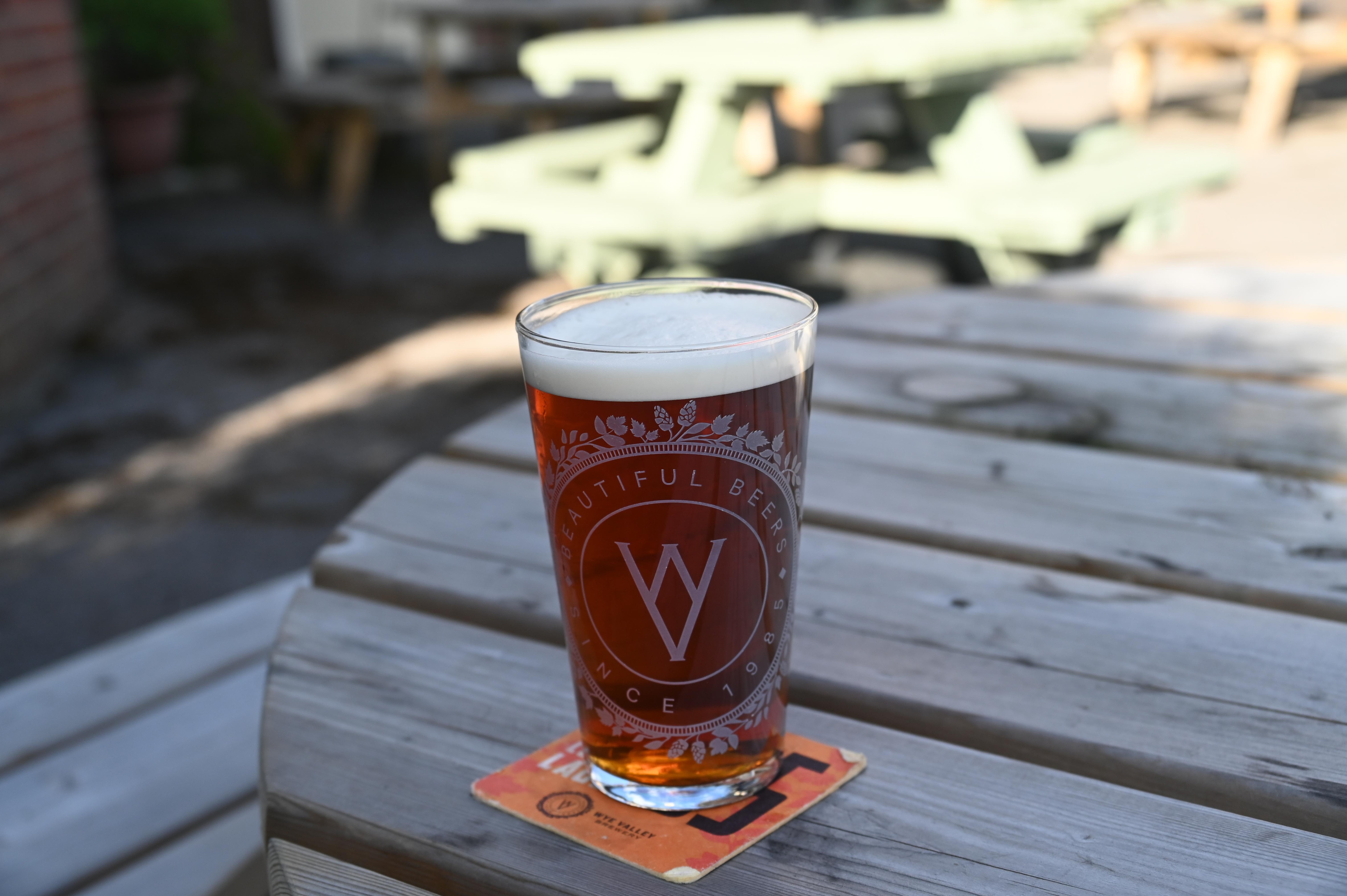 A nice pint of bitter after a day of walking