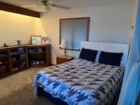 Bed off living room area