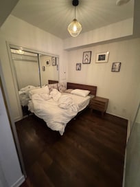 Double size bed in living room