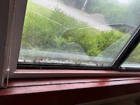 Broken Hotel windows in the room we stay room #123