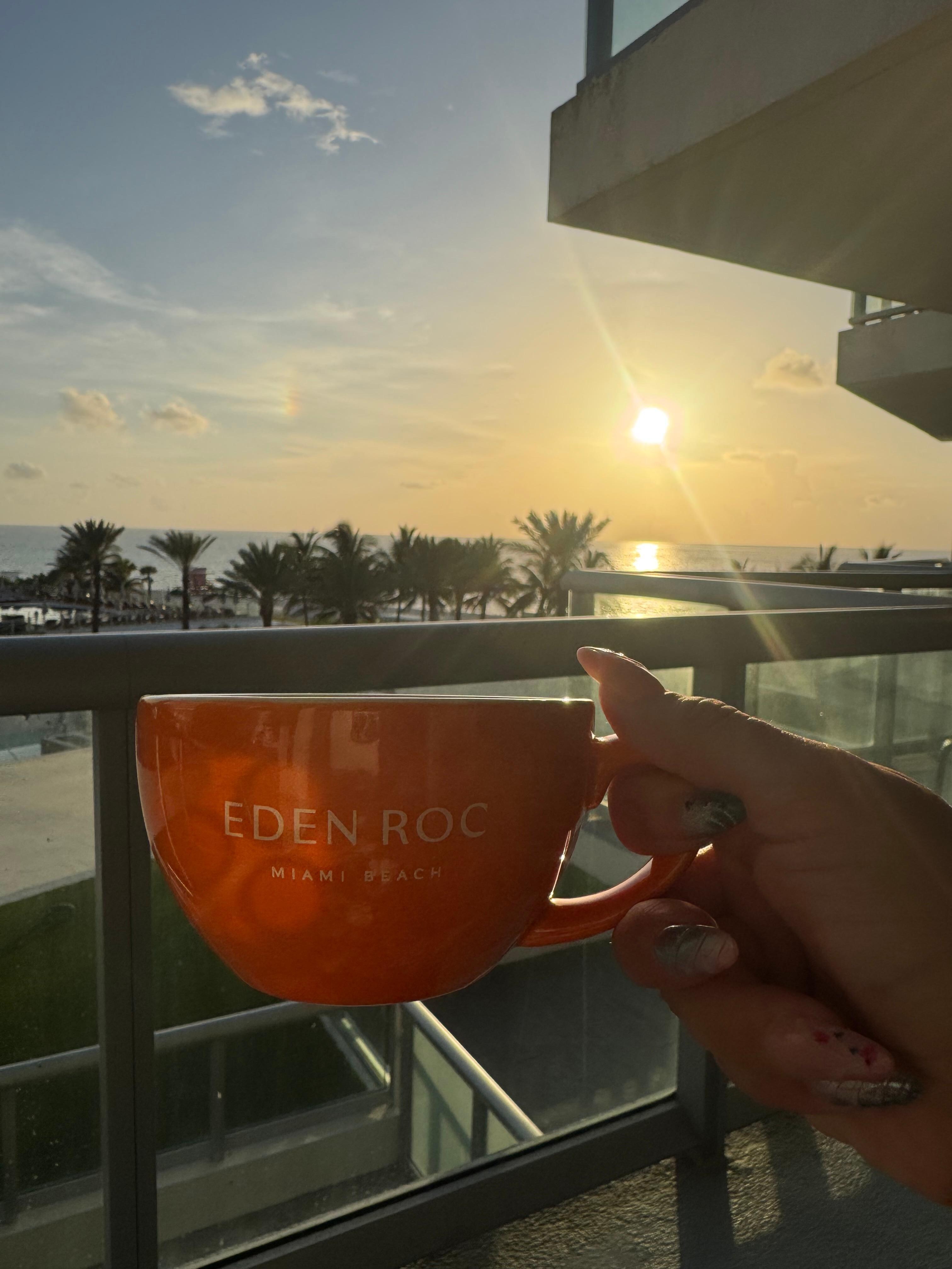 Morning team at sunrise from the junior suite balcony 