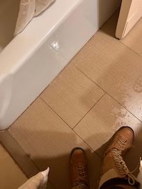 Wet everywhere in the bathroom