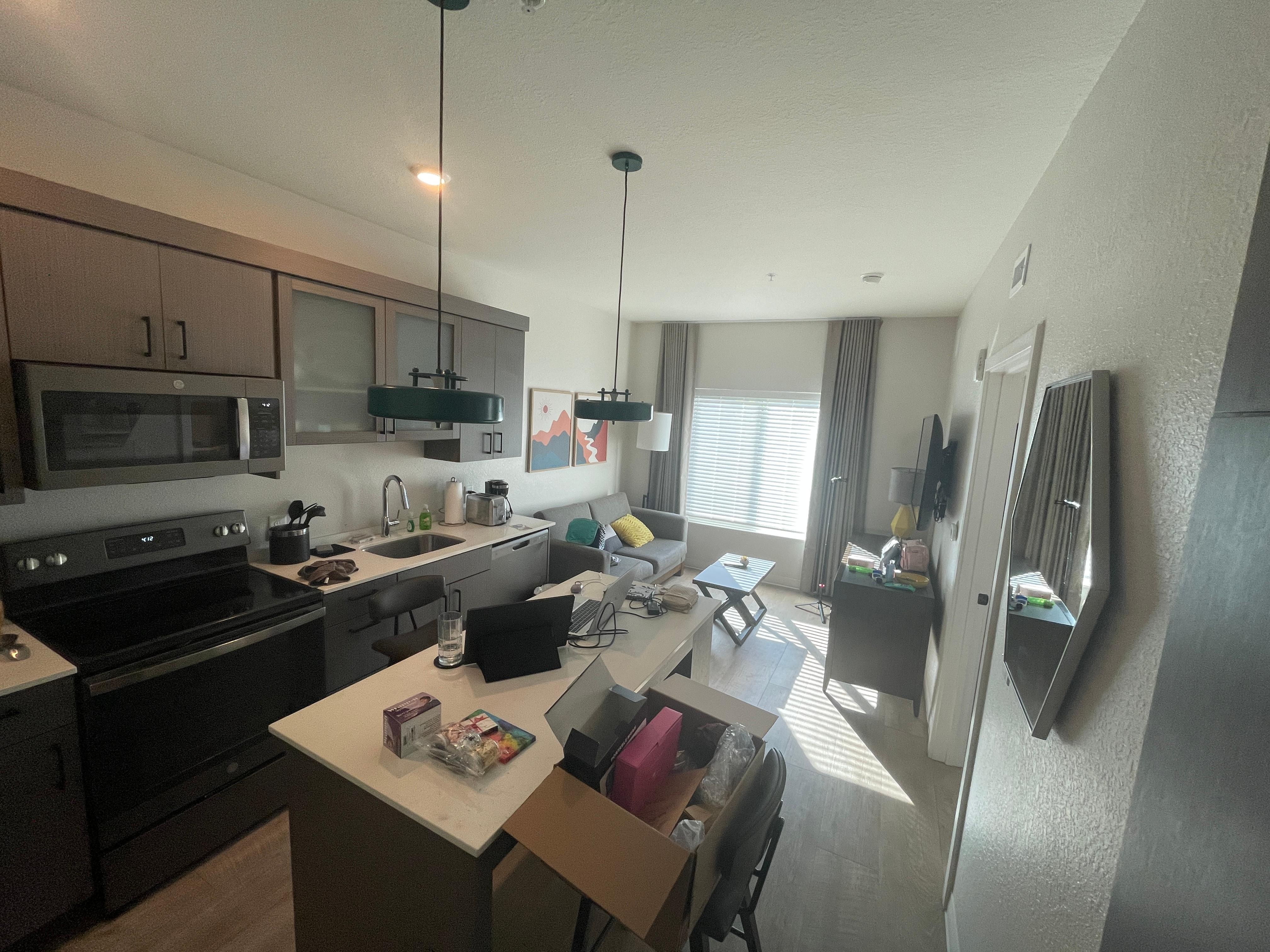 Kitchen and living room 