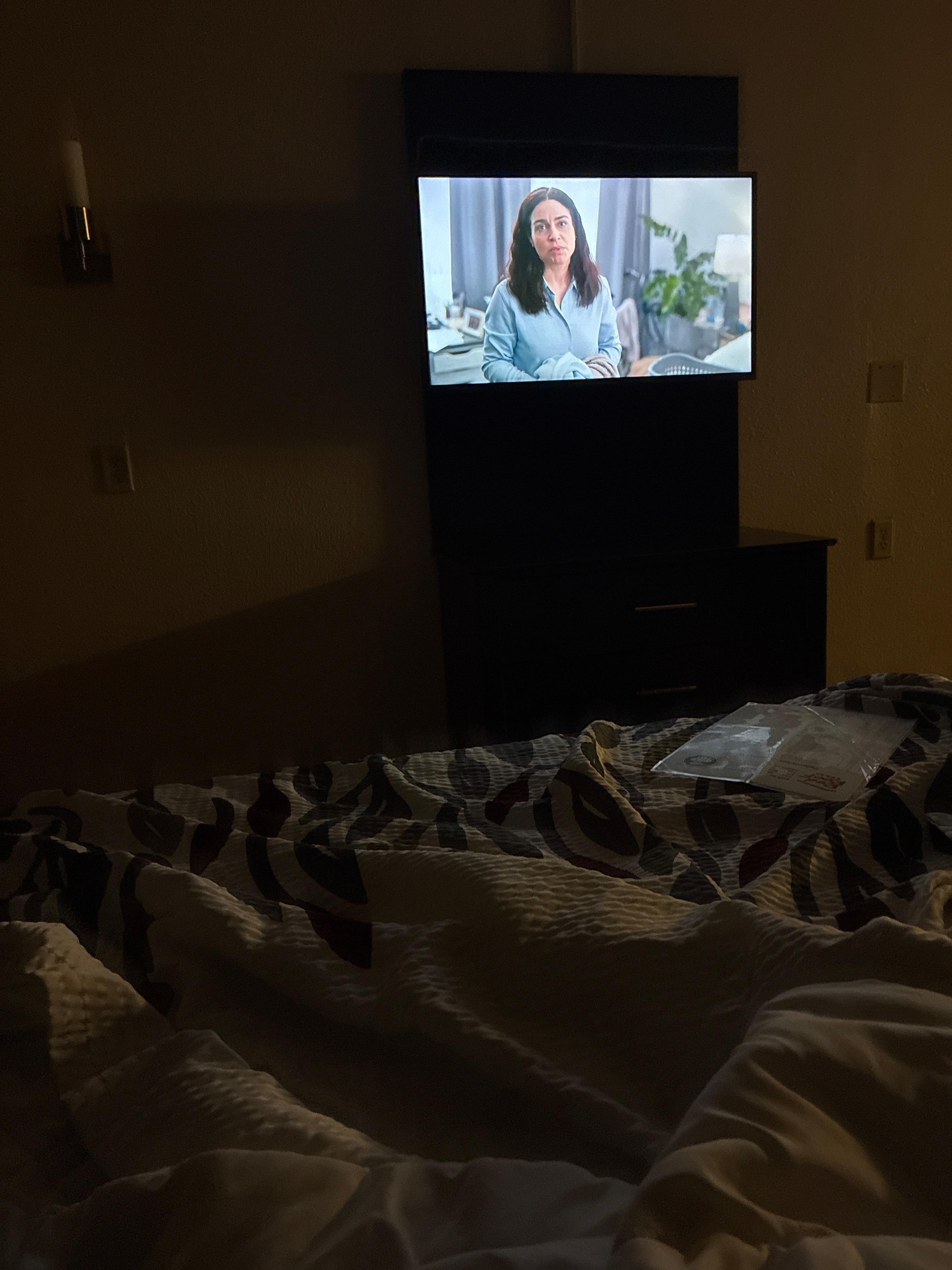 Nice TV also was hoping that there would’ve been a microwave in the room to heat up the food we had from the restaurant 