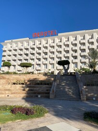 Back view of the hotel