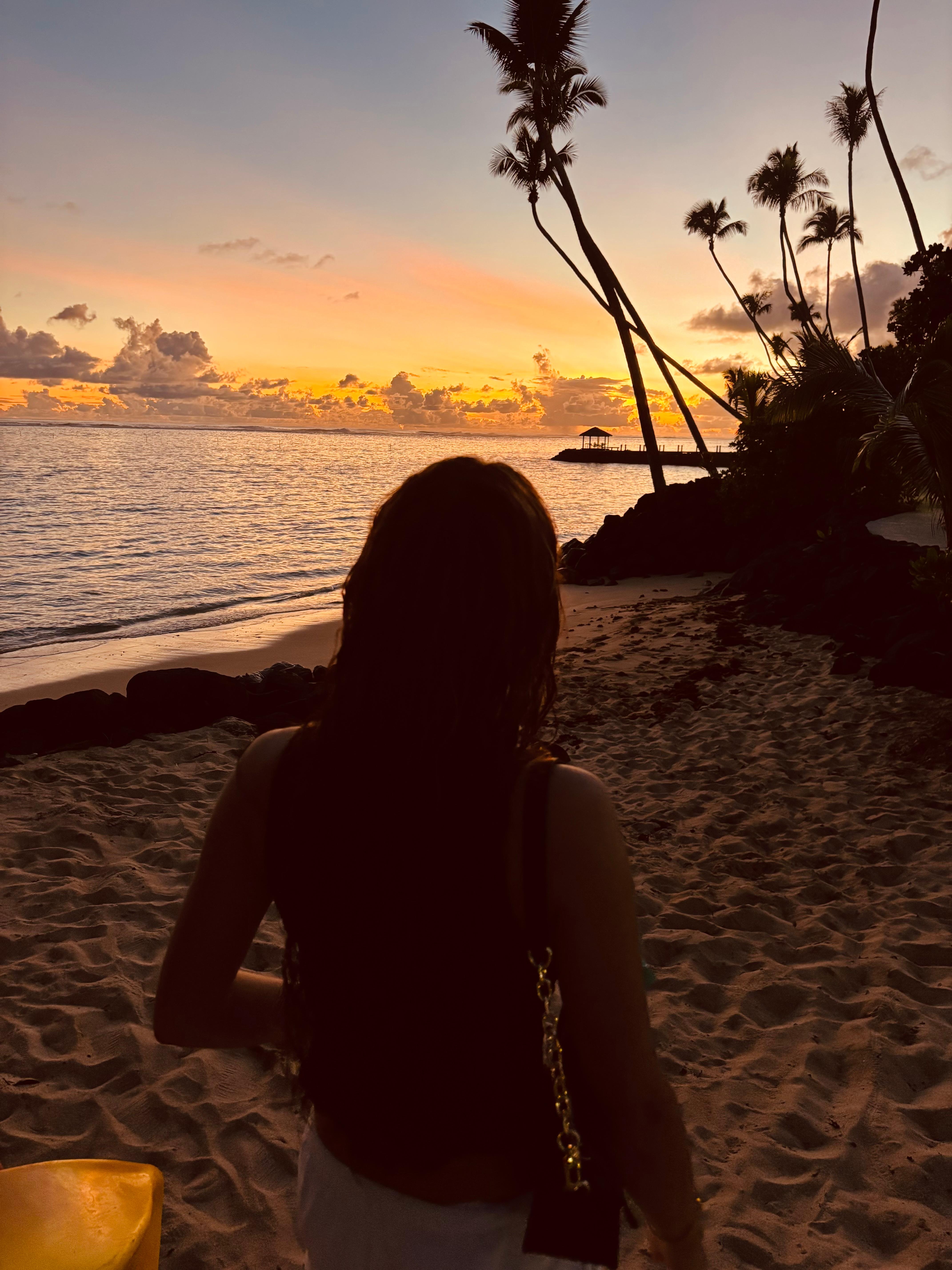 Sunset from beach view 