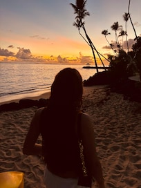 Sunset from beach view