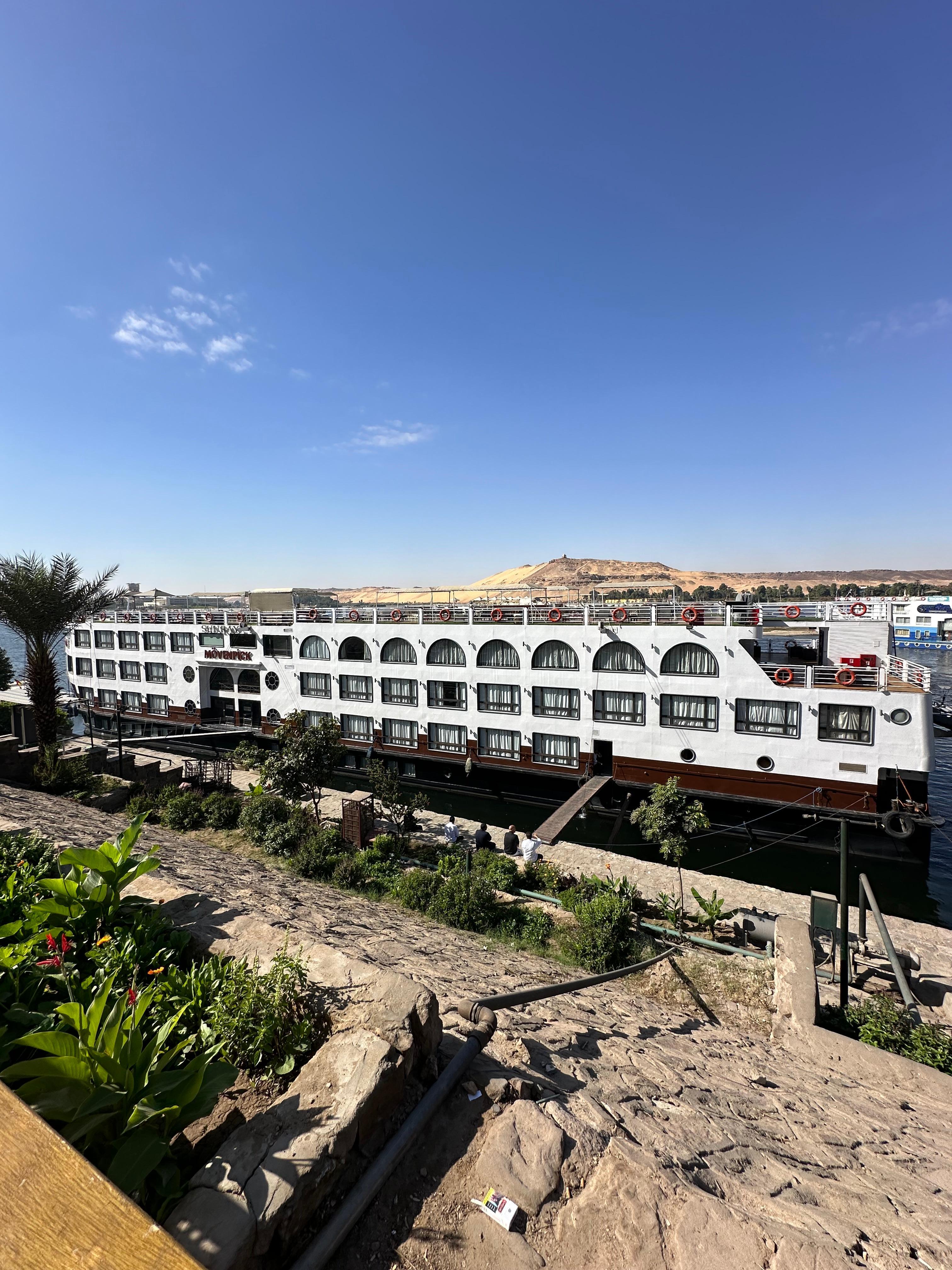 The Movenpick Sunray docked in Aswan