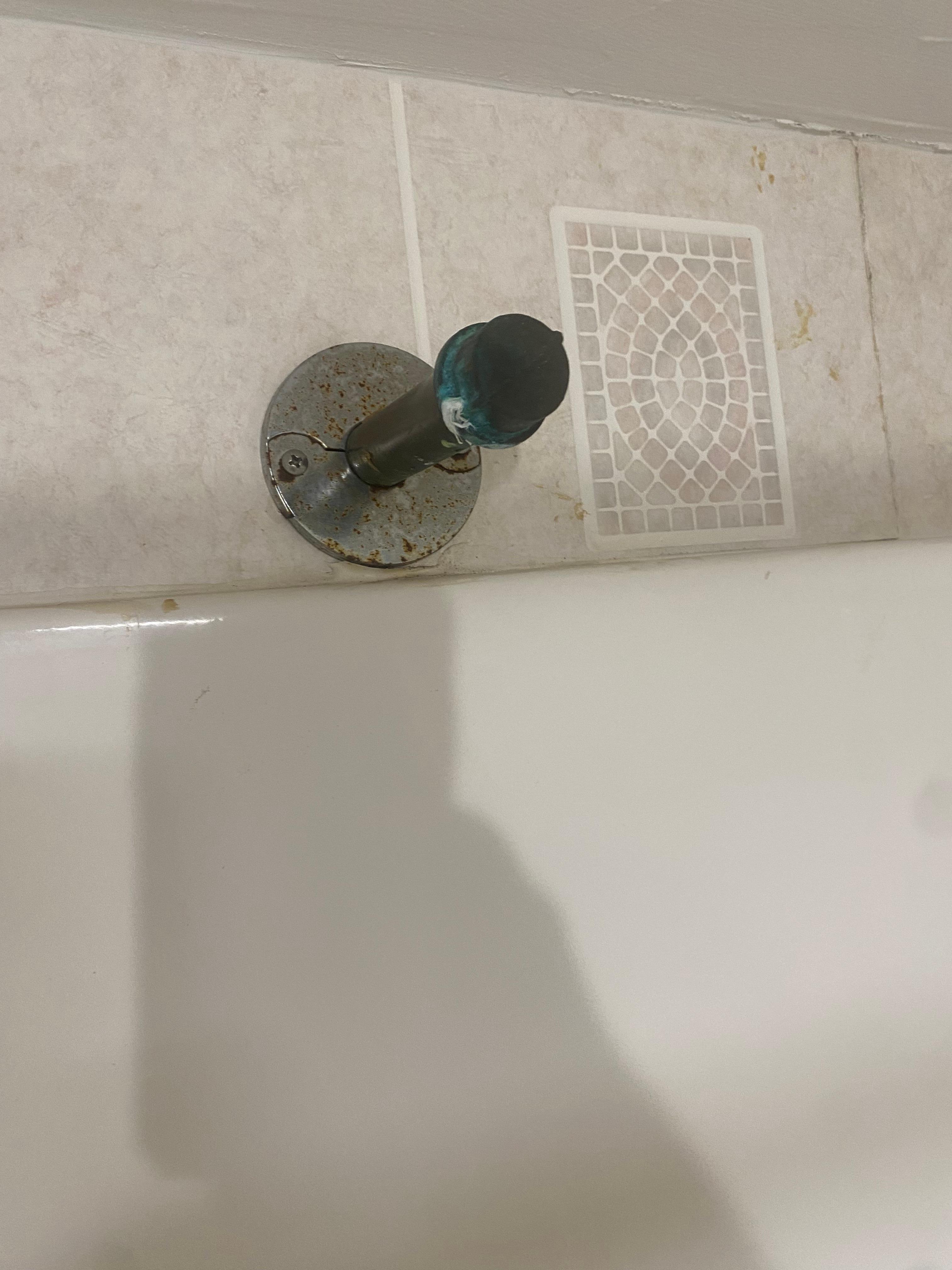 Extra shower head that wasn’t removed I guess?