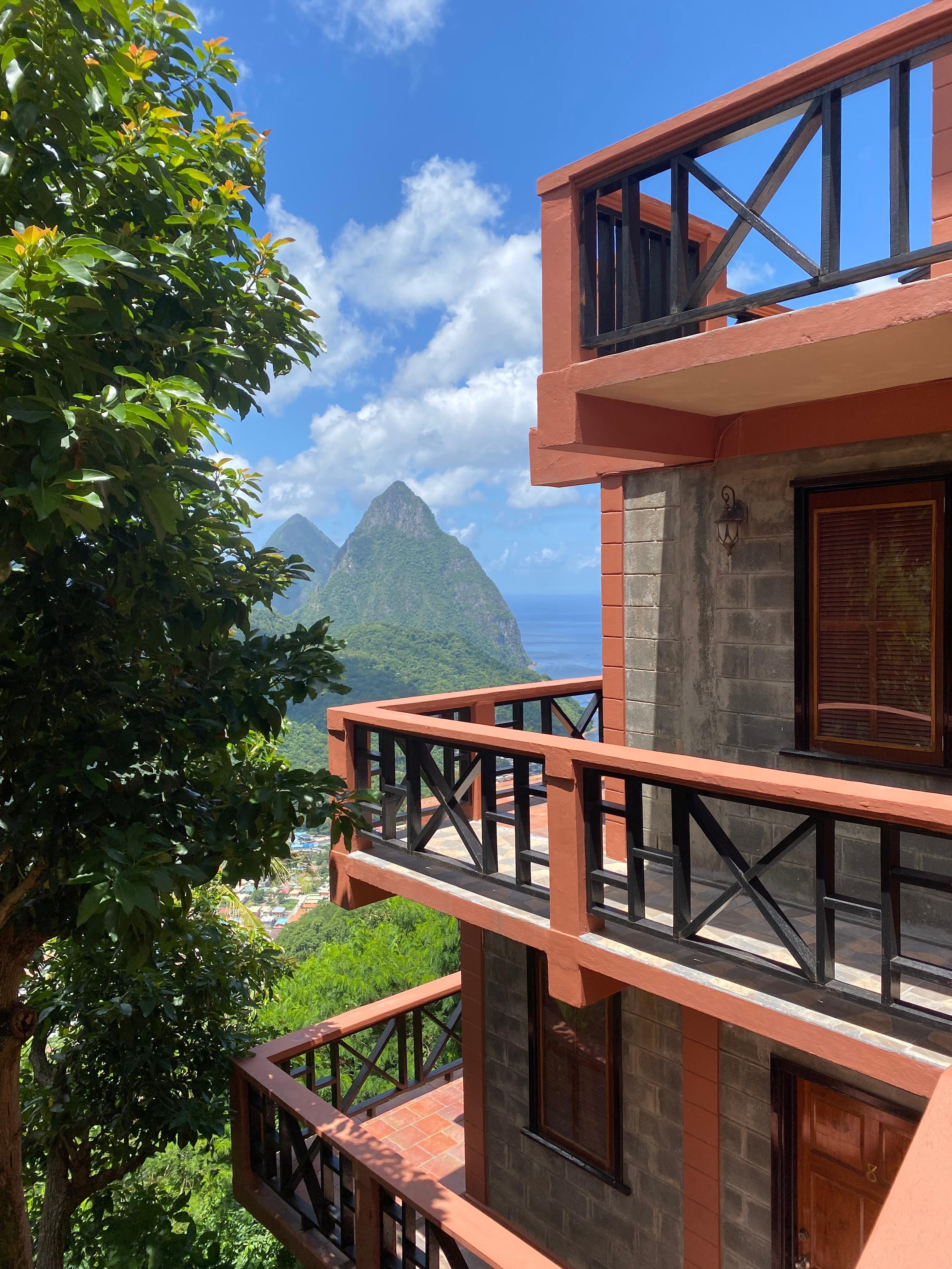 View on Pitons & Soufrière 