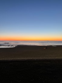 The sun set from the patio of my room