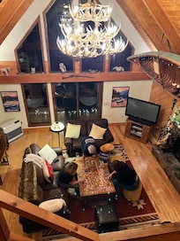 Puzzle night in the cozy livingroom