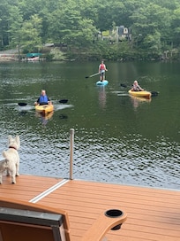 Family kayaking