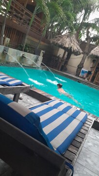 La alberca un buen lugar para descansar