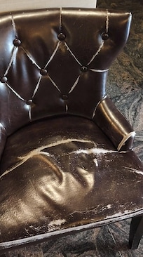 Front hotel lobby chairs were outdated and had ripped worn down upholstery on the chairs. The hotel lobby was full of fleas and unacceptable.