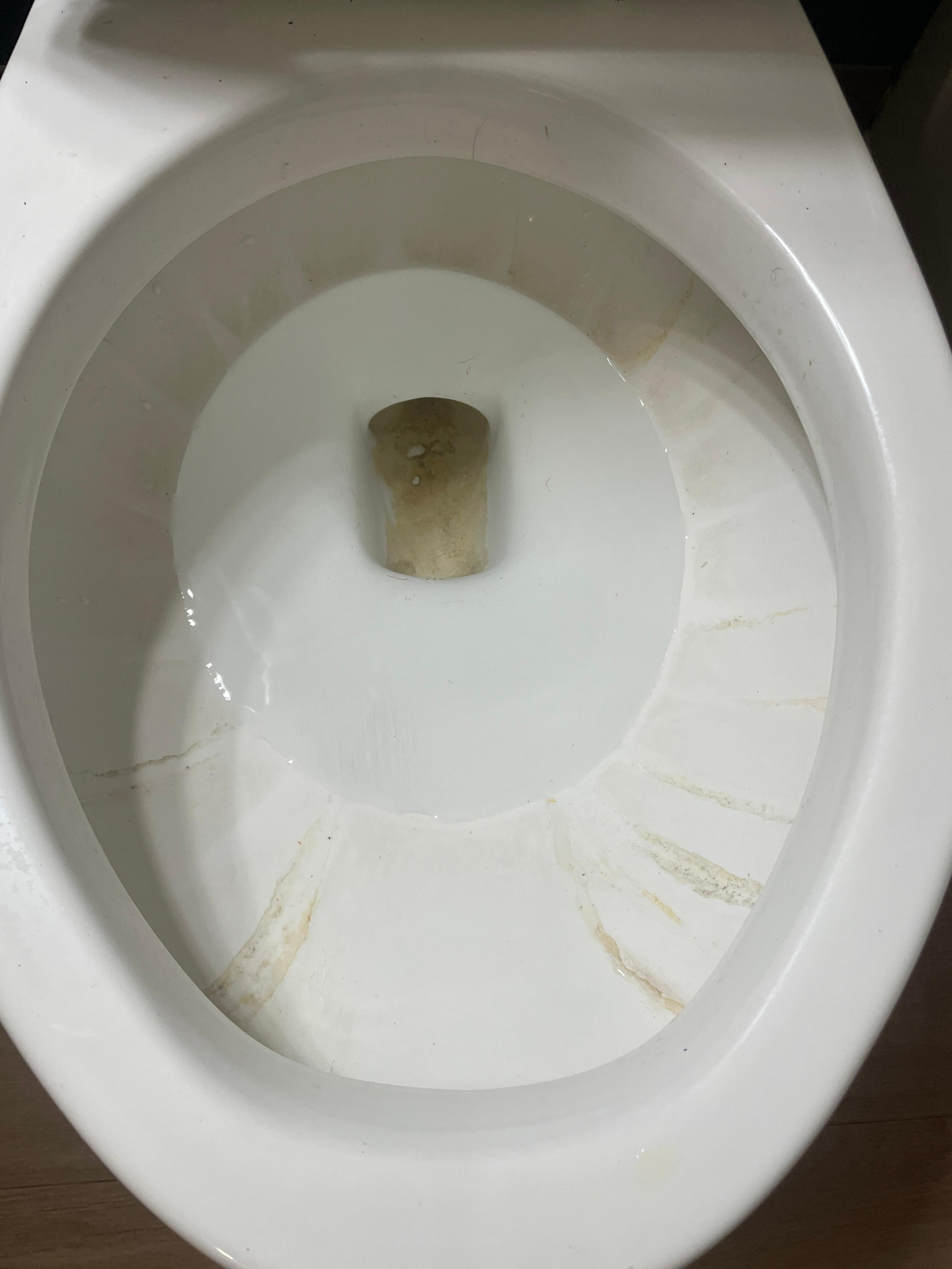 Dirty toilet upon arrival.