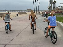 We biked up to Huntington Beach.