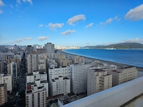 View of the beach from the roof.