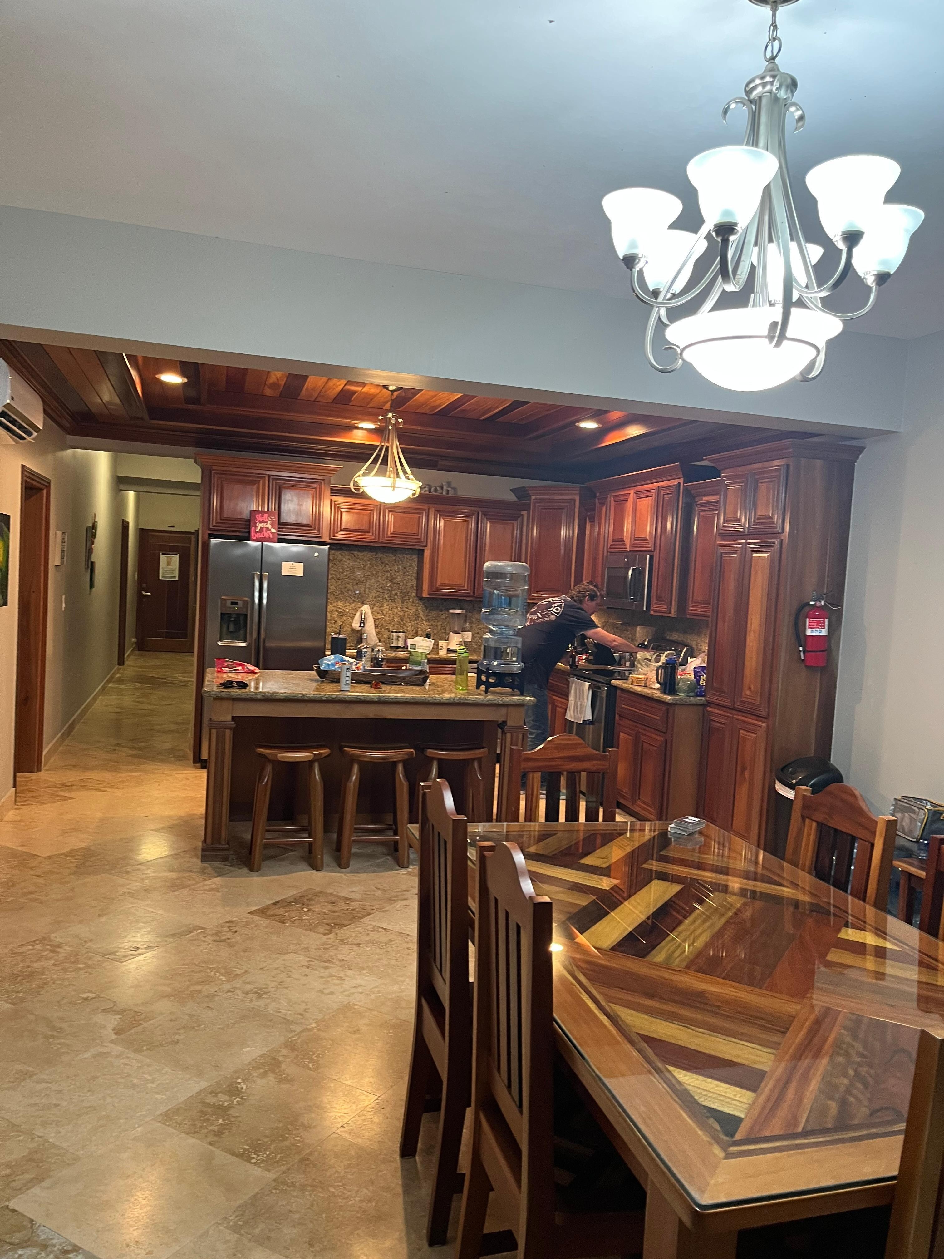 View from the patio into kitchen 