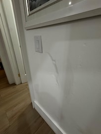Wet and squishy wall connecting the bathroom and laundry room.