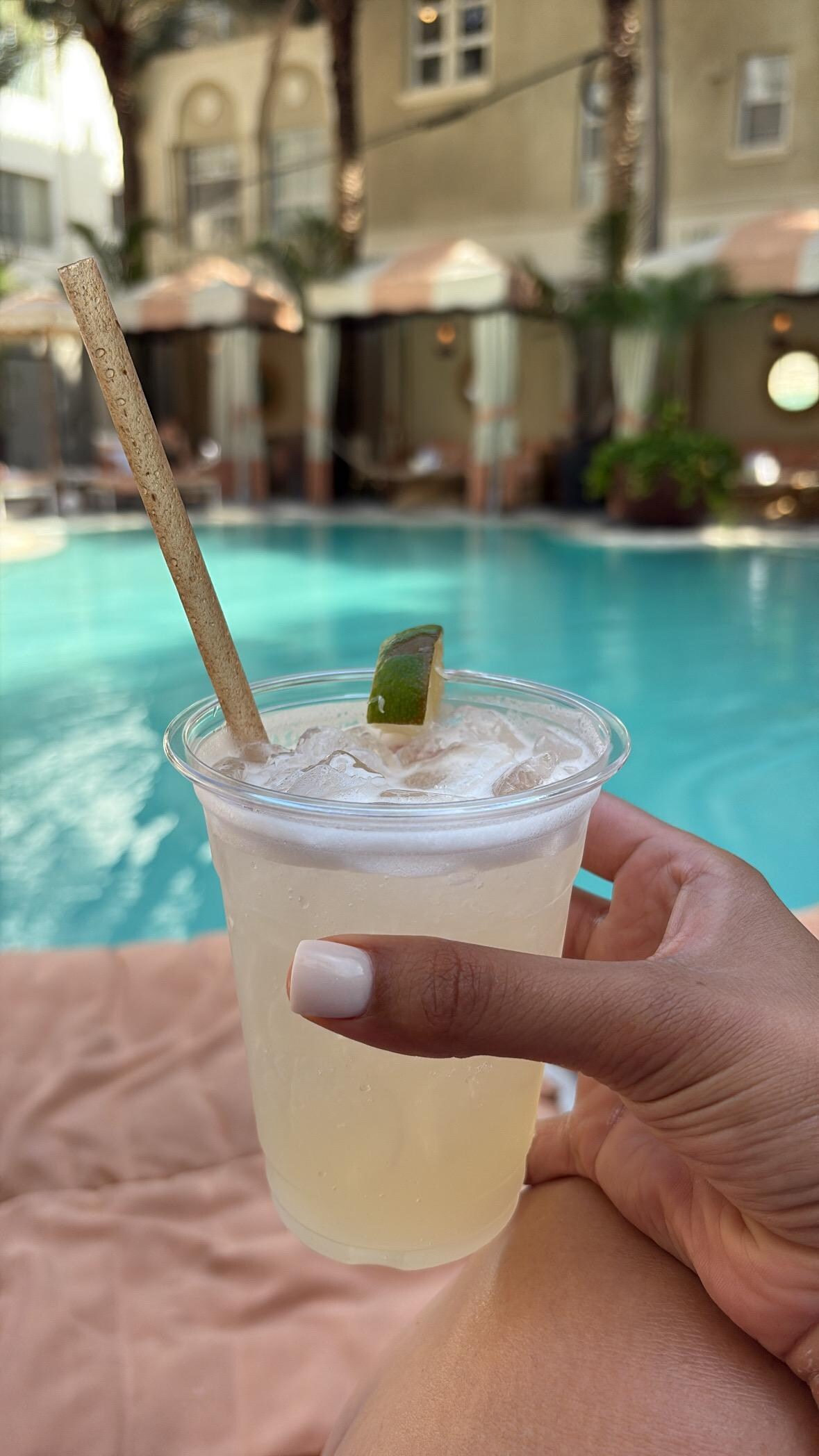Happy hour at the pool - classic marg was good