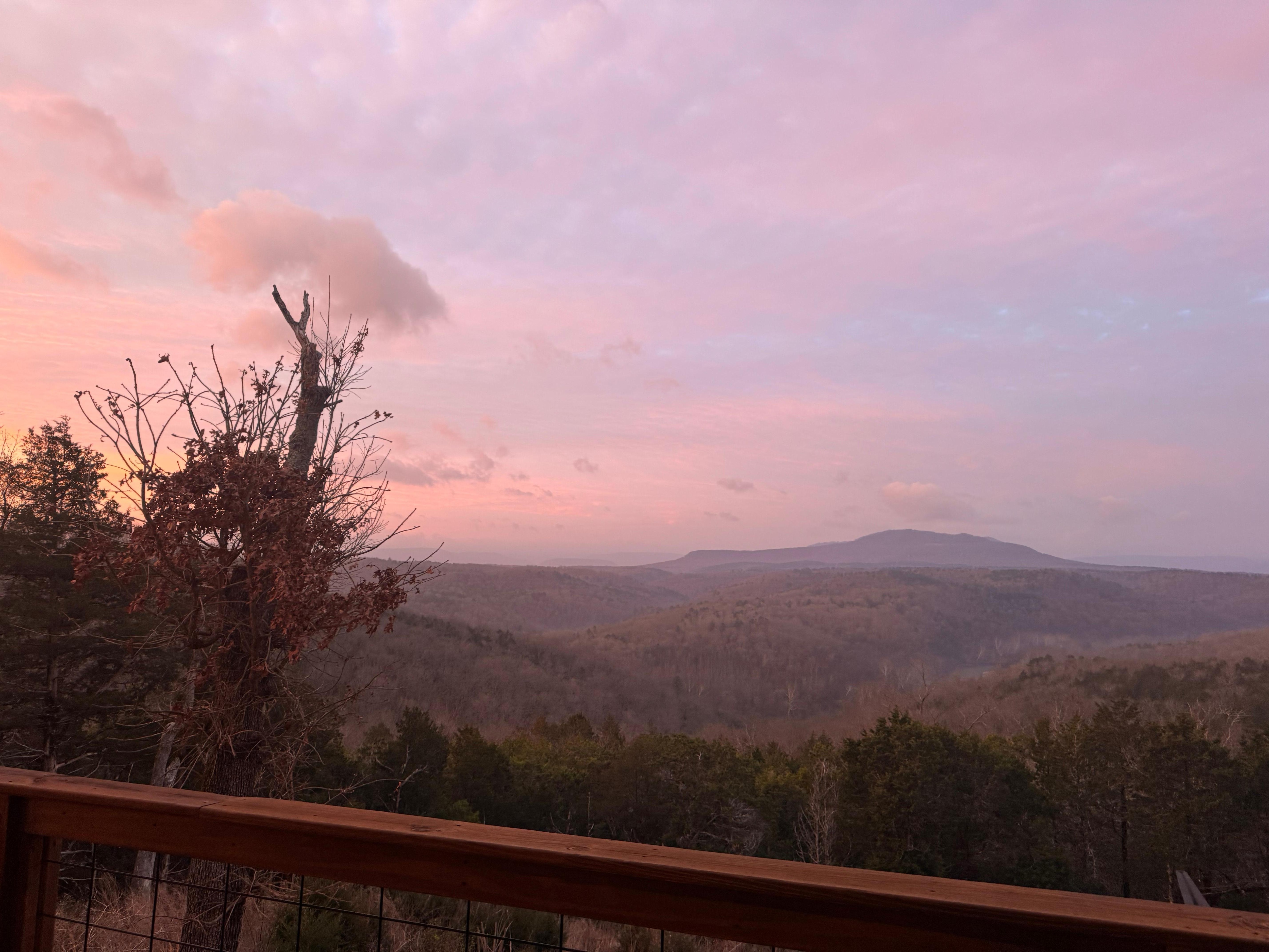 Sunrise from the porch