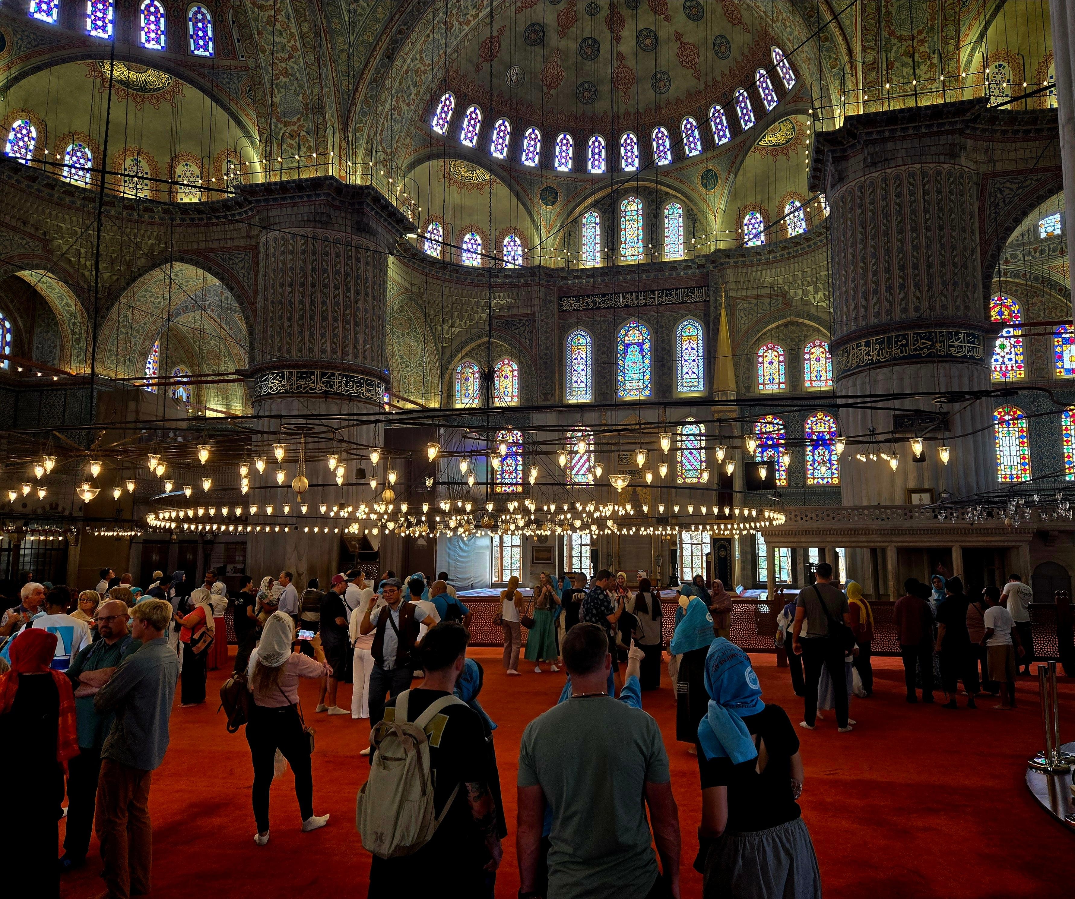 The blue mosque is so close