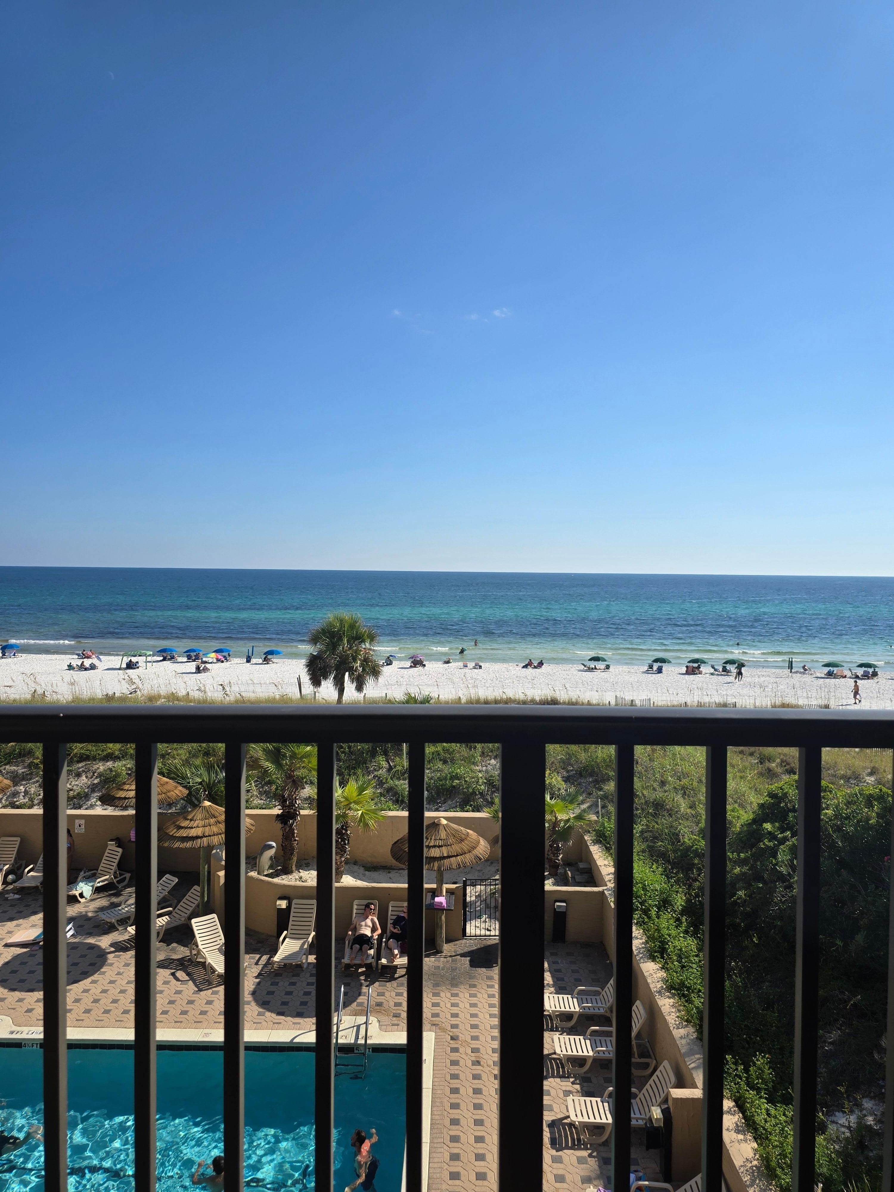 View from our private balcony