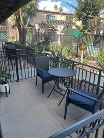 Our front patio space