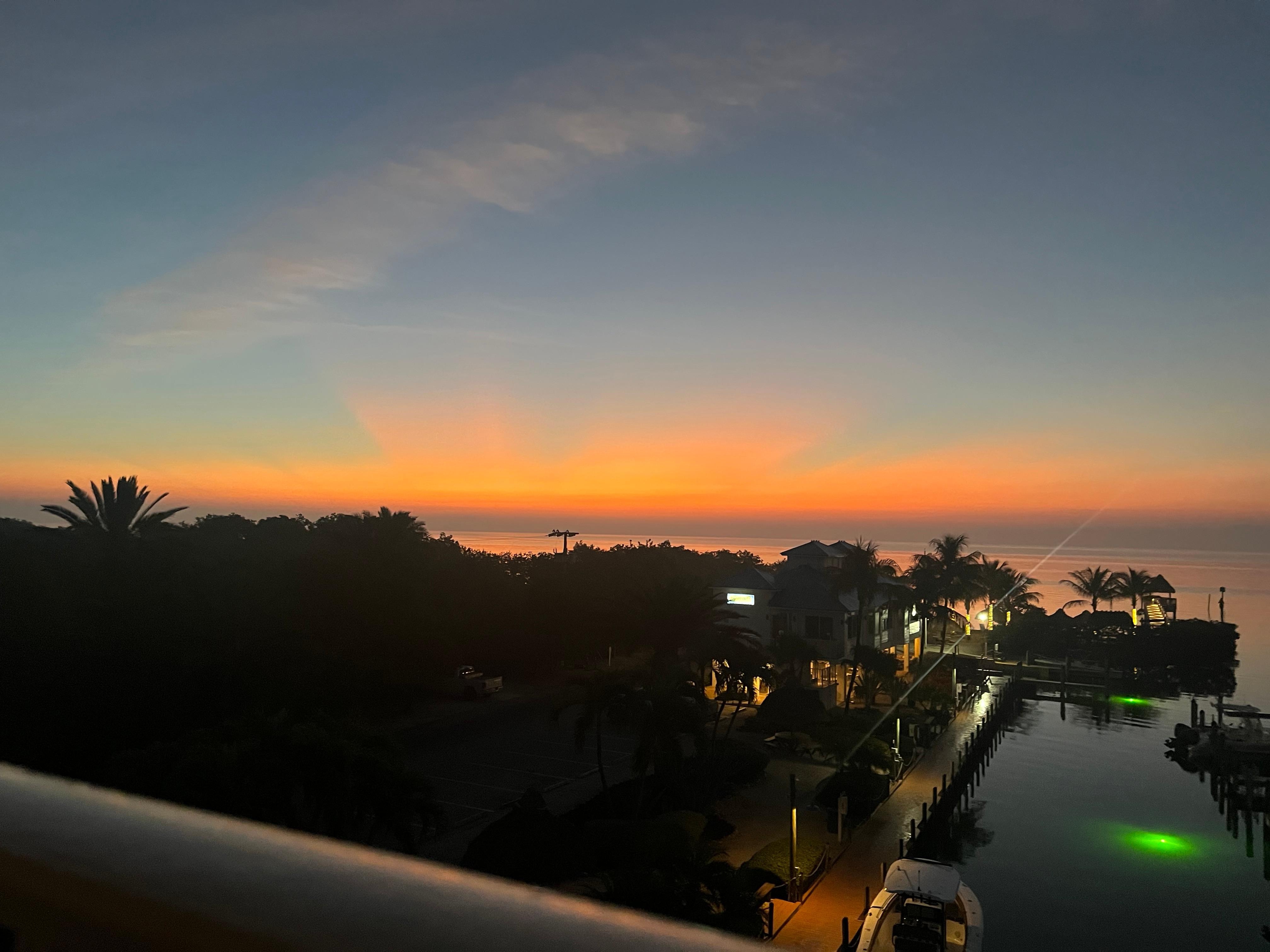 Beautiful sunrises every day from our balcony