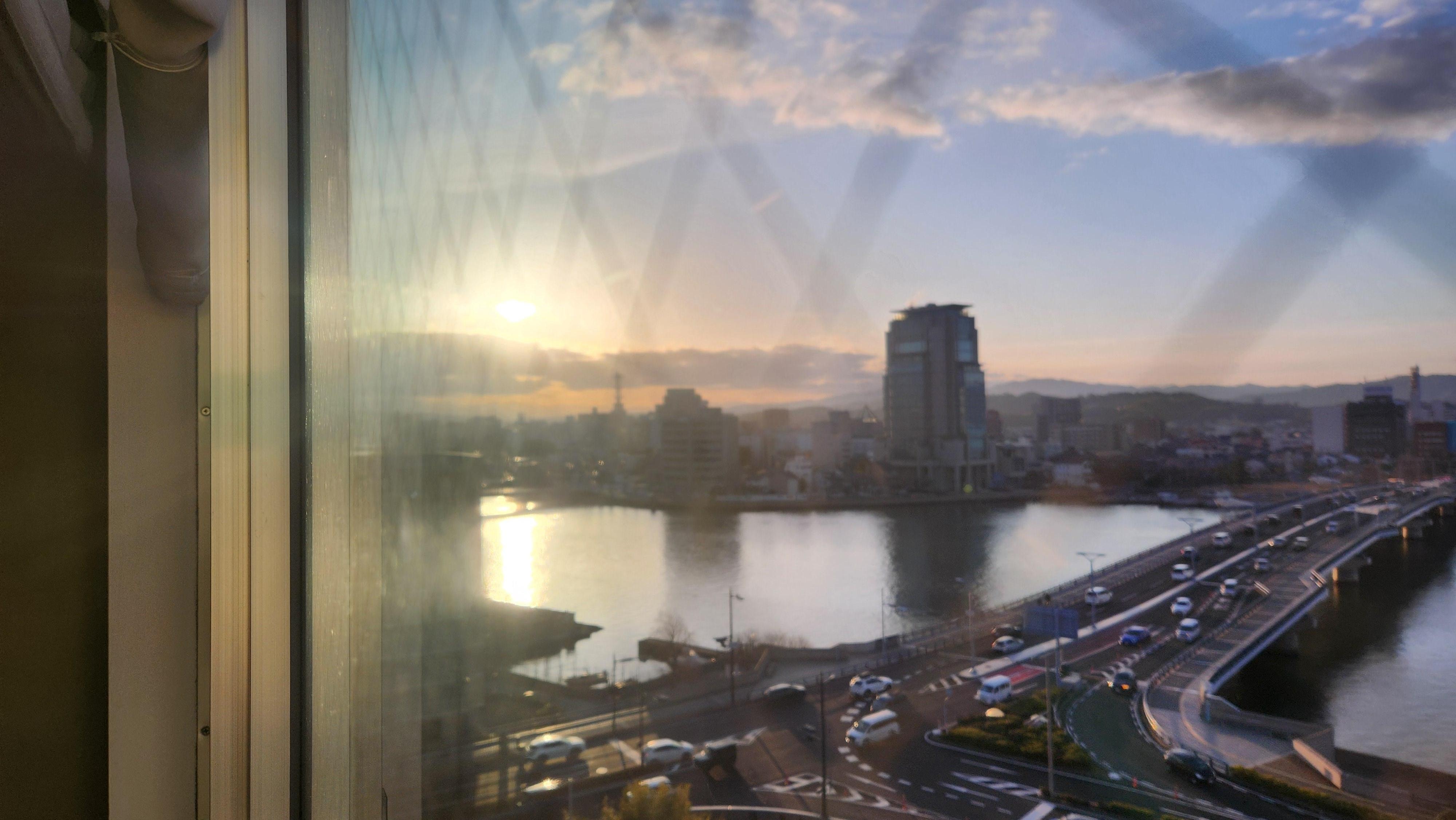 客室からの日の出