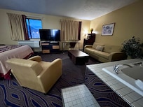 Deluxe King room has a jacuzzi tub.