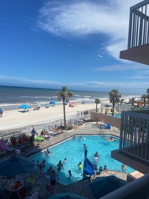 view of the pool from our room