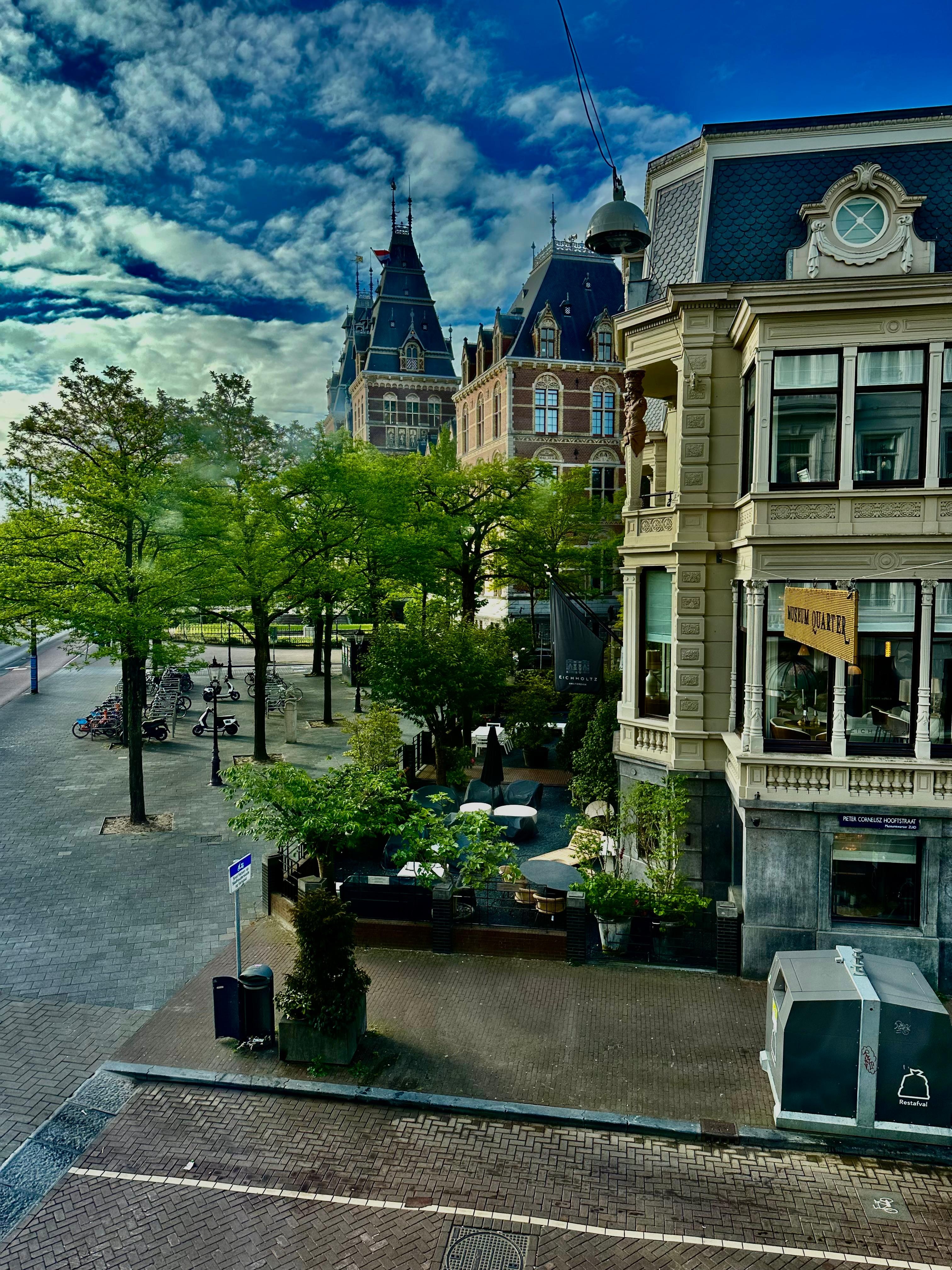 View out our hotel window looking towards the wonderful Rijksmuseum.