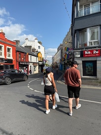 Walking to town