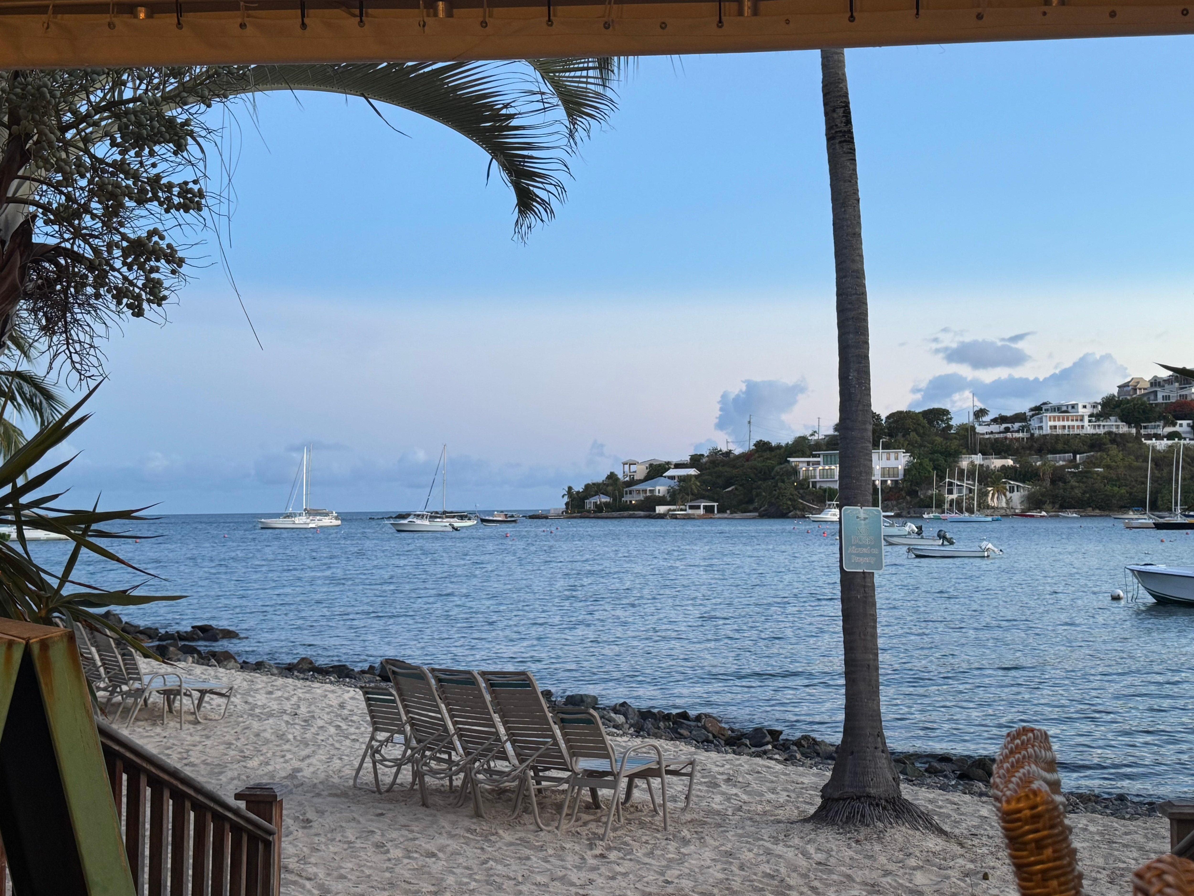 View from on property restaurant- steps from condo. 