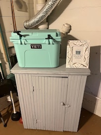 This was so thoughtful. We used it every day! Just down in the basement in the corner.