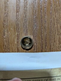 paper towel in peephole