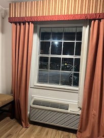 Dirt visible on room darkening white plastic shaded