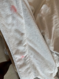 Stains on bathrobes