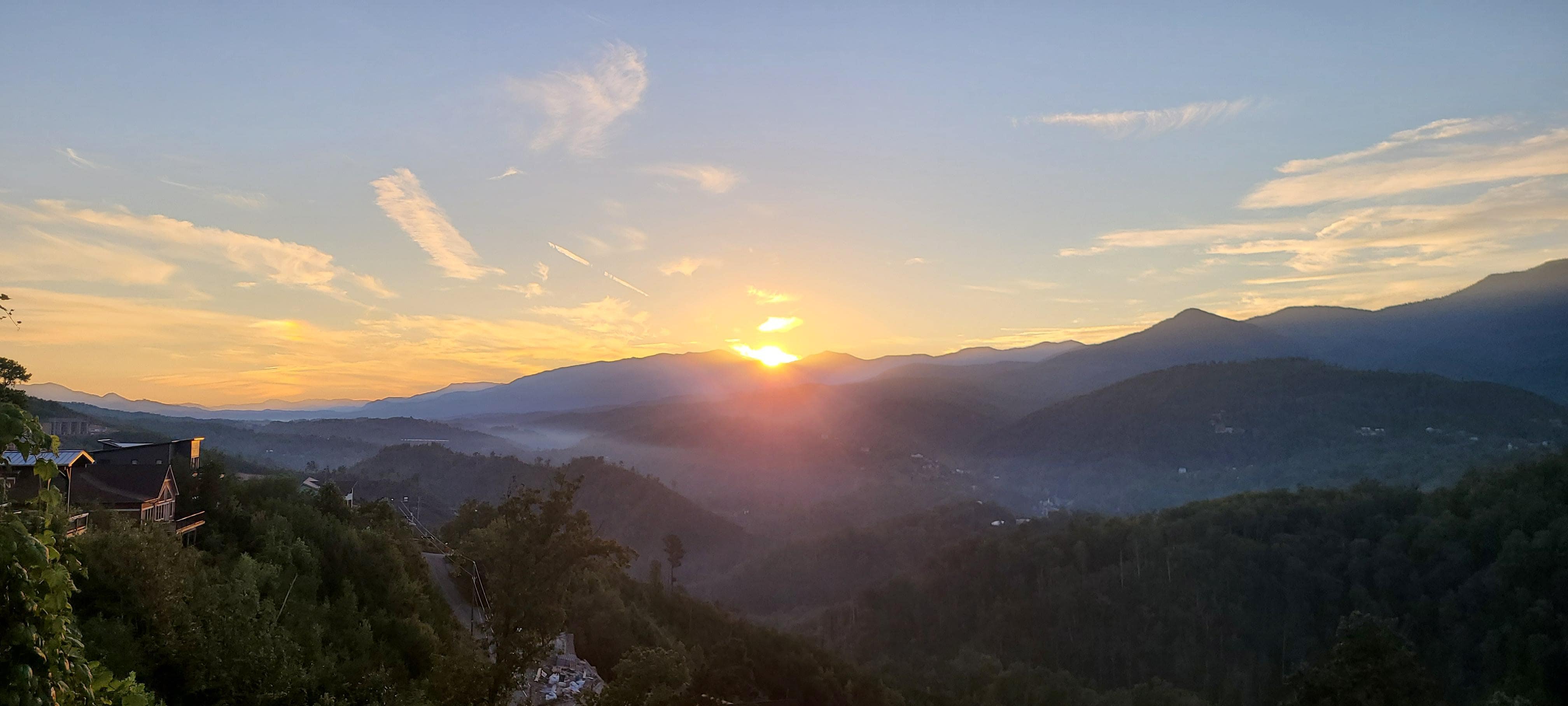 Sunrise from the deck! Each bedroom has a view so no fighting over rooms. :) 
